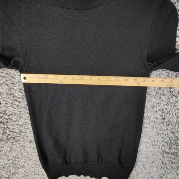 Emporio Armani Black Pure Virgin Wool Turtleneck Sweater Womens Size 40 US Small - Picture 4 of 10